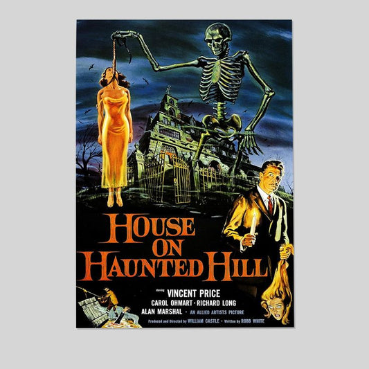 Vintage Vincent Price Horror Movie Poster House on Haunted Hill Size 24''x36''
