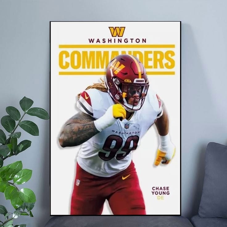 CHASE YOUNG - WASHINGTON COMMANDERS Poster Size 24''x36''