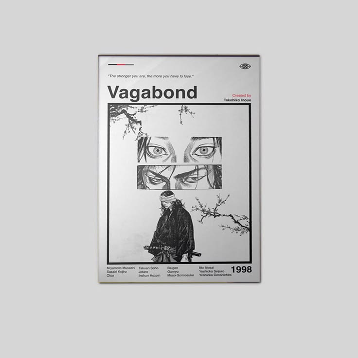 Vagabond Anime Poster: Minimalist Manga Art Print