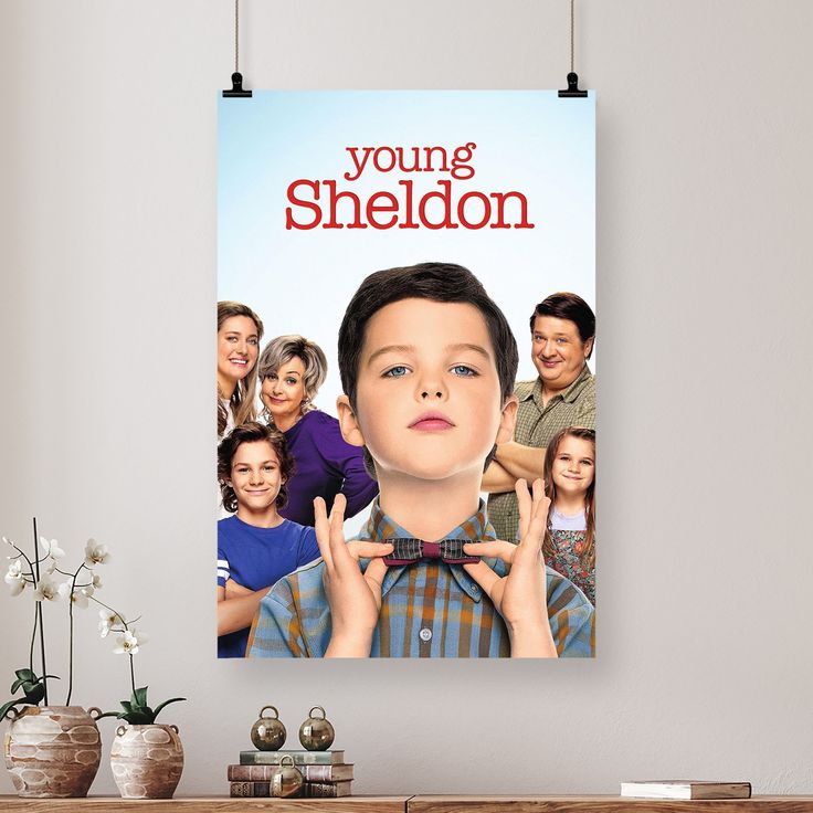 Generic Movie Young Sheldon Cover Poster Wall Poster Art Canvas Printing Gift Office Bedroom Aesthetic Poster Size 24''x36''