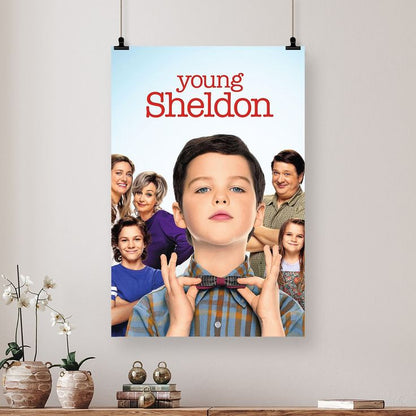 Generic Movie Young Sheldon Cover Poster Wall Poster Art Canvas Printing Gift Office Bedroom Aesthetic Poster Size 24''x36''
