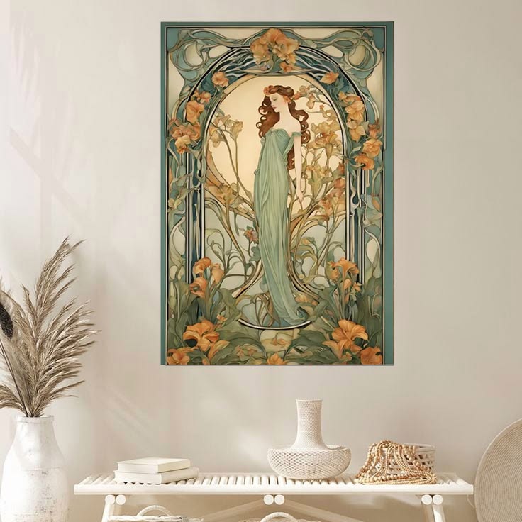 Vintage The Maiden in Sage Poster Full Size 24''x36''