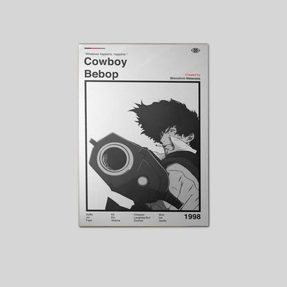 Cowboy Bebop Anime Poster: Minimalist Manga Art Print