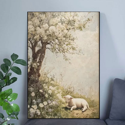 Vintage Spring Landscape Printable Wall Art Poster Full Size 24''x36''