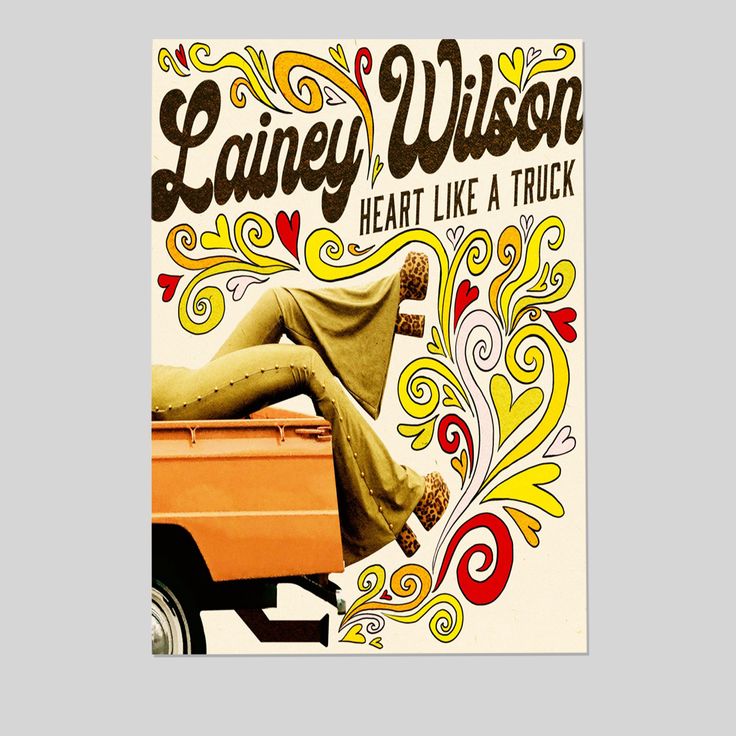 Lainey Wilson Heart Like A Truck Canvas Poster Bedroom Decoration Landscape Office Size 24''x36''