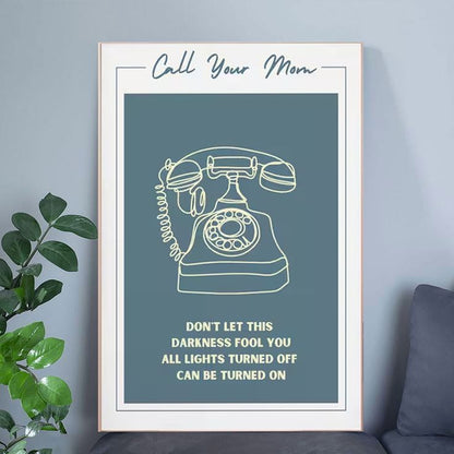 Call Your Mom Inspired Lyric Poster, Home Decor Poster Full Size 24''x36''