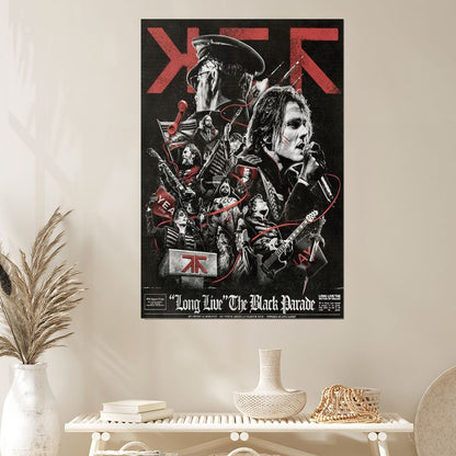 My Chemical Romance Tour Poster, Long Live The Black Parade Art  Music Poster Size 24''x36''