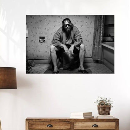 Funny Wall Decor for Bathroom Aesthetics - 90s Movie Posters Black and White Art, Toilet Humour Amusing Cool Signs Retro Style - Size 24''x36''