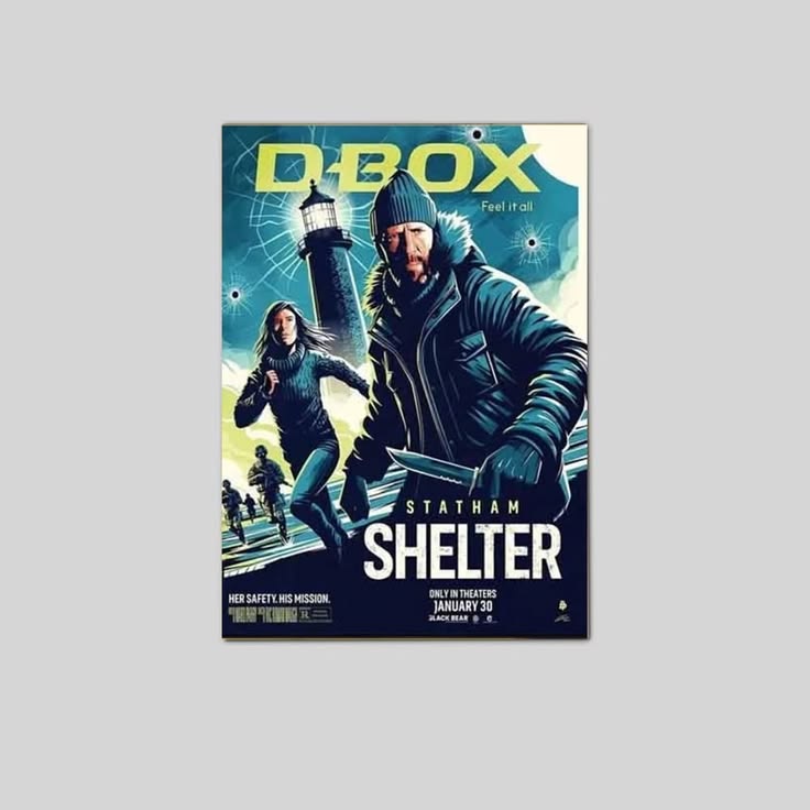 Jason Statham Bill Nighy Shelter 2026 Action Movie Poster Wall Art Poster Size 24''x36''