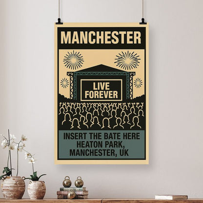 Music Poster- Oasis Heaton Park Concert 2025 Poster - Vintage Style - Size 24x36