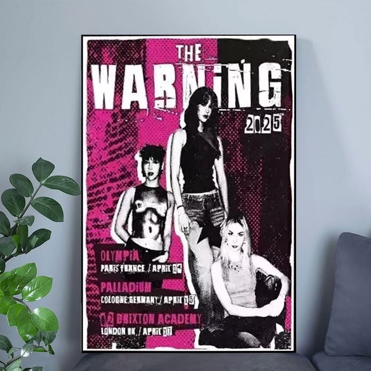 The Warning Band Tour 2025 in Paris and Cologne and London Poster Size 24''x36''