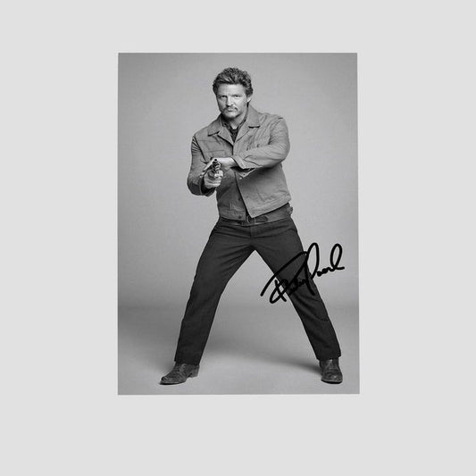 Pedro Pascal Outstanding Actor Signature Poster Retro Style - Size 24''x36''