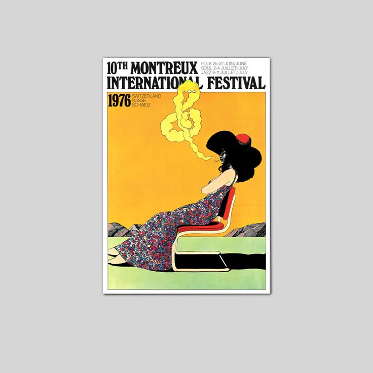 Montreux 1976, Jazz Festival Original Poster Full Size 24''x36''