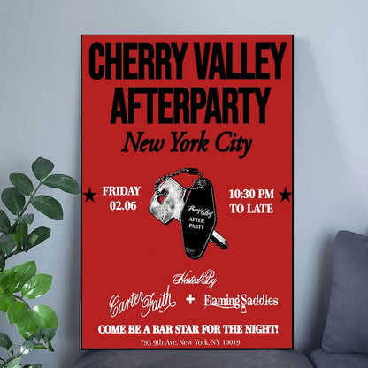 Carter Poster Faith the Cherry Valley After Party Poster Full Size 24''x36''