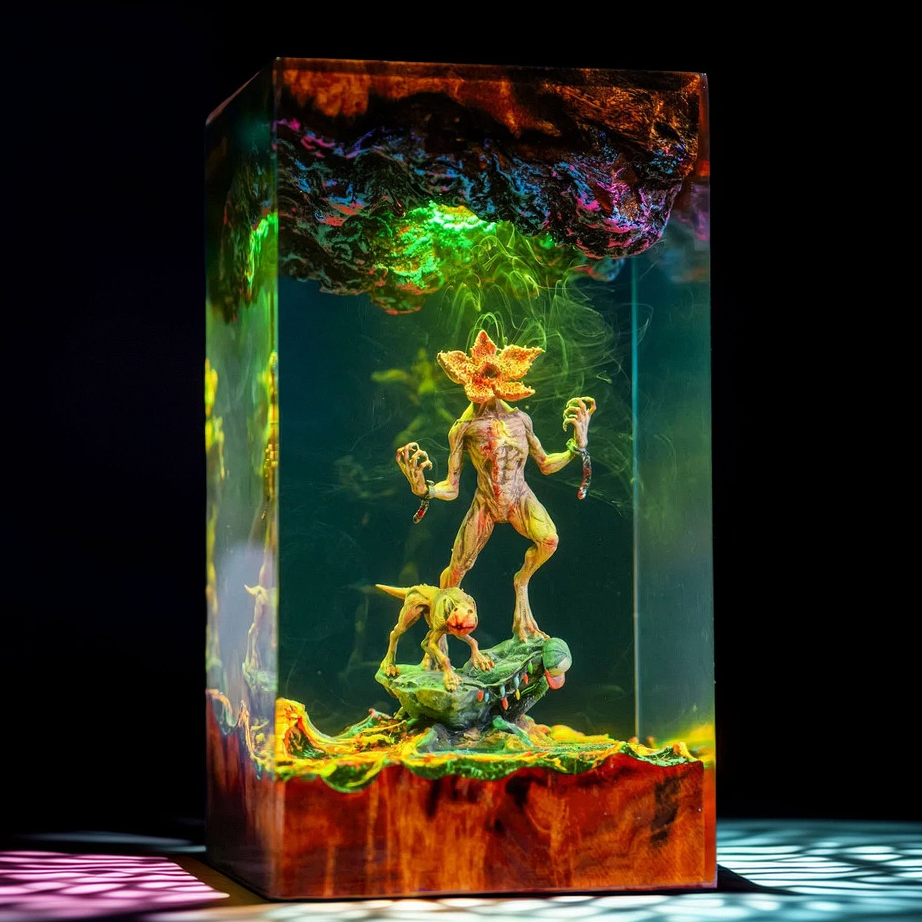 Flower Faced Beast Resin Lamp