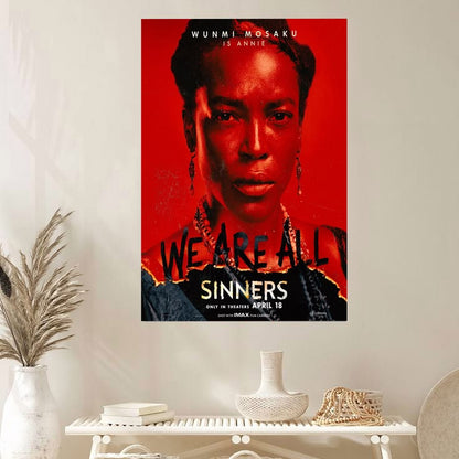 Sinners Movie Poster Michael B Jordan Hailee Steinfeld Poster Size 24''x36''