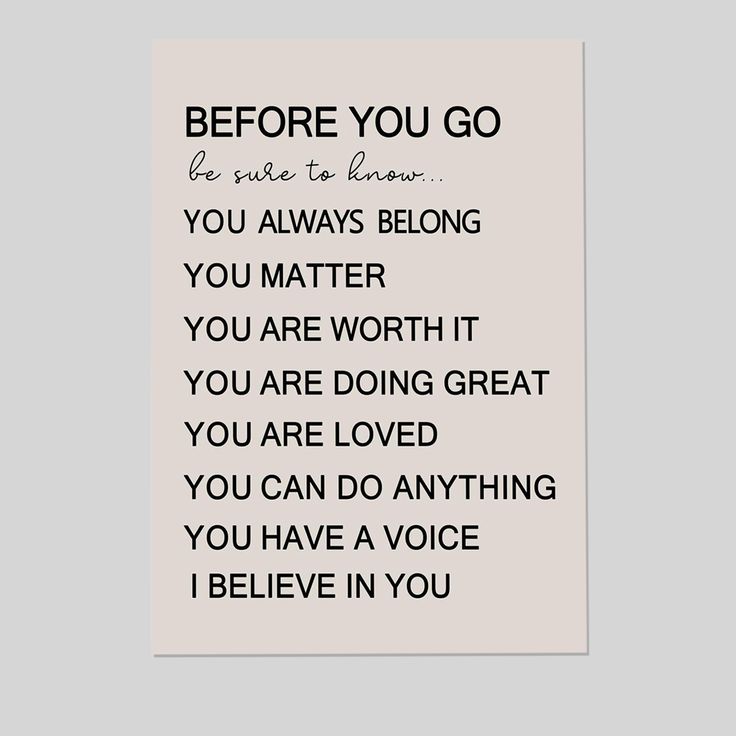 Before You Go Motivational Print – Positive Affirmation Wall Art for Kids, Teens, or Students Retro Style - Size 24''x36''