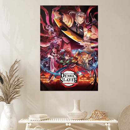 Demon Slayer - Key Visual 1 Wall Poster, 22.4L x 14.7W, Black Framed Version Size 24''x36''