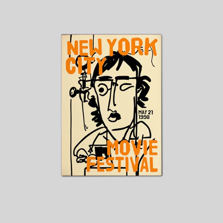 Lucky Shop Retro 1998 New York City Film Festival Poster Full Size 24''x36''