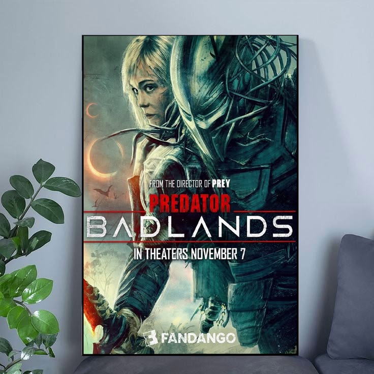 2025 Predator Badlands Movie Poster Elle Fanning First Poster Size 24''x36''