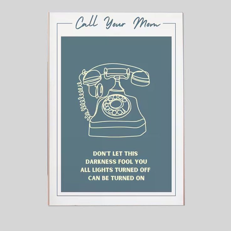 Call Your Mom Inspired Lyric Poster, Home Decor Poster Full Size 24''x36''