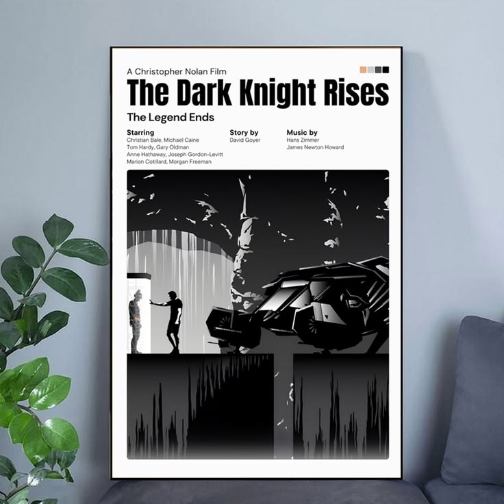 The Dark Knight Rises Poster, Action Cinematic Wall Art