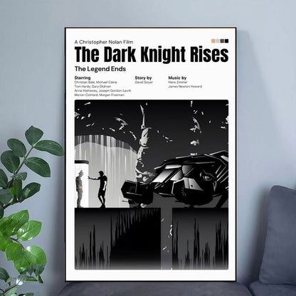 The Dark Knight Rises Poster, Action Cinematic Wall Art