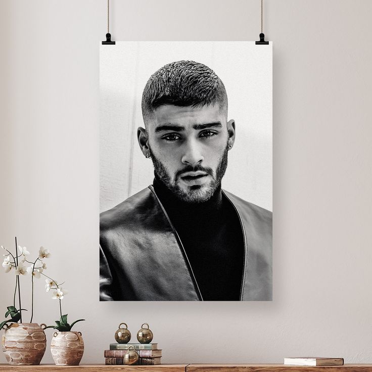 Singer Zayn_malik Black And White Art Posters Office Bedroom Room Aesthetics Size 24''x36''