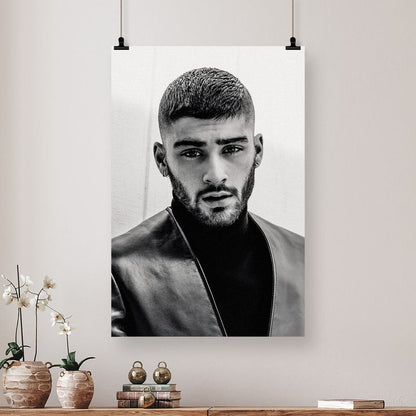 Singer Zayn_malik Black And White Art Posters Office Bedroom Room Aesthetics Size 24''x36''