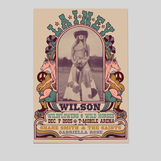 Tour 2025 Lainey Wilson Las Vegas Poster Size 24''x36''