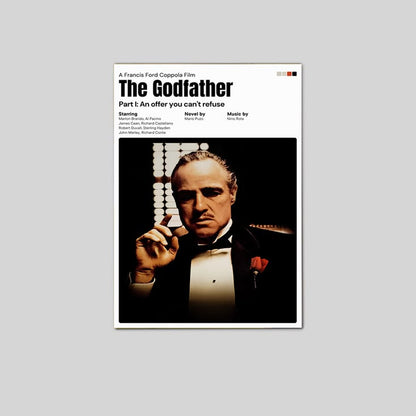 The Godfather Part 1 Poster, Classic Cinematic and Vintage inspired Wall Art