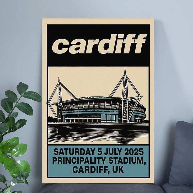 Music Poster- Oasis Principality Stadium Concert 2025 Poster - Vintage Style - Size 24x36