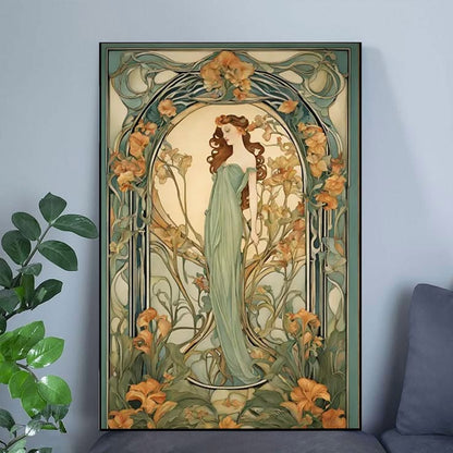 Vintage The Maiden in Sage Poster Full Size 24''x36''