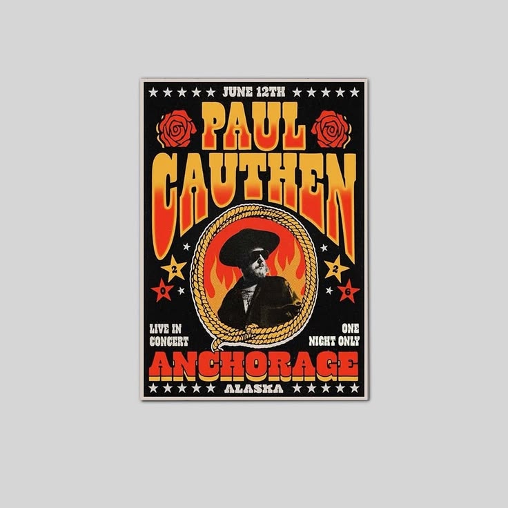 Paul Cauthen June 12 2026 Williwaw Social Outdoors Anchorage AK Tour Poster