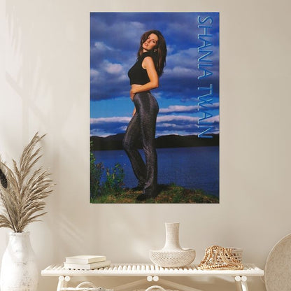 Music Poster - Shania Twain Poster - Vintage Style - Size 24x36