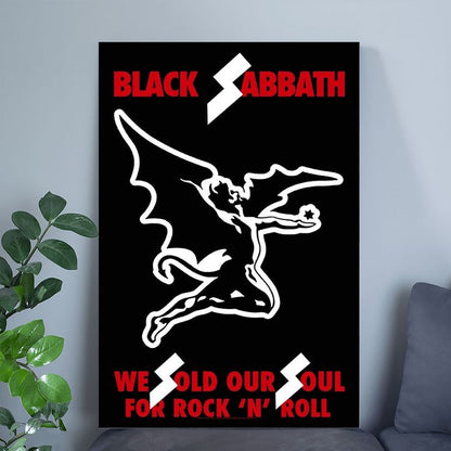 Black Sabbath we Sold Our Souls Textile Flag Black Size 24''x36''