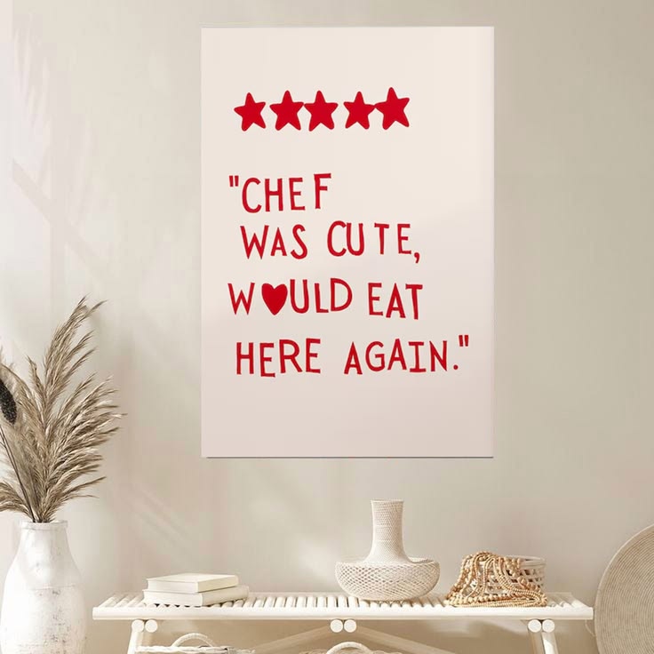 Kitchen Wall Art: The ORIGINAL Chef Was Cute Poster Full Size 24''x36''