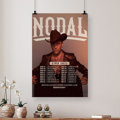 Christian Nodal Gira 2025 Tour Poster Schedule Cities Tour Dates Poster Size 24''x36''