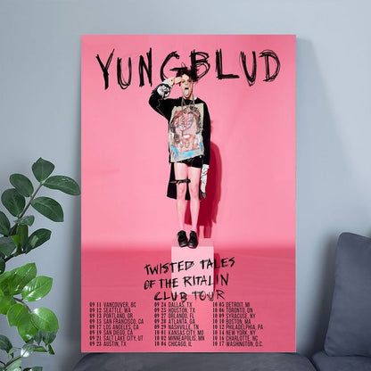X524 Yungblud Concert 21st Century Liability Fabric Poster Art Size 24''x36''