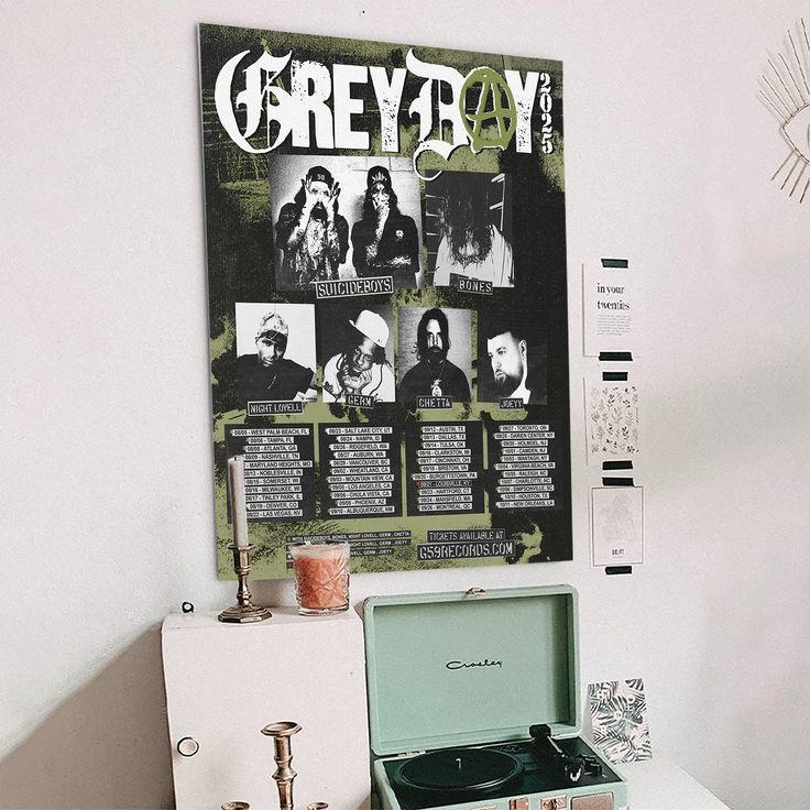 $uicideboy$ 2025 Grey Day Tour poster - Suicideboys music concert Size 24''x36''