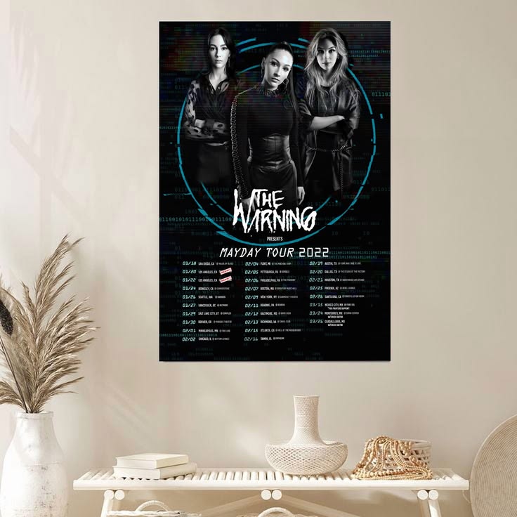 THE WARNING "MAYDAY TOUR 2022" U.S. & MEXICO CONCERT TOUR POSTER - Rock Size 24''x36''