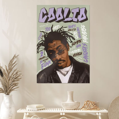 Music Poster- Coolio Gloss - Gangsta’s Paradise Retro Style - Size 24x36