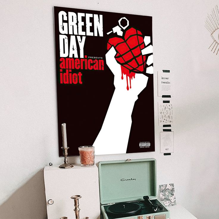 Gr.een Day - Music Poster (American Idiot - Album Cover) Retro Style - Size 24''x36''