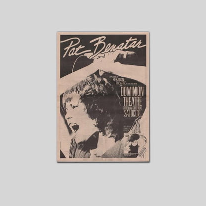 PAT BENATAR Poster - 1980 original NME - Live on Tour - Crimes of Passion Poster Size 24''x36''