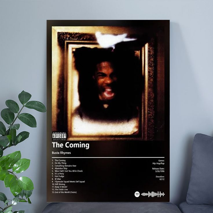 Music Poster -Busta Rhymes - The Coming Album Album Retro Style - Size 24x36