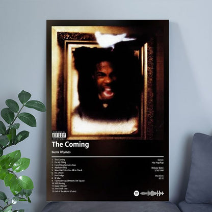Music Poster -Busta Rhymes - The Coming Album Album Retro Style - Size 24x36