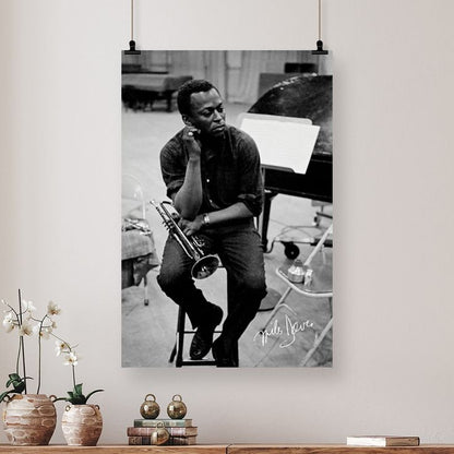Music Poster- Miles Davis Poster - Jazz Art Vintage Style - Size 24x36