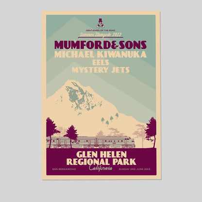 Mumford & Sons poster, Mumford and Sons concert print, Rock art, Rock posters, Music wall decor Size 24''x36''