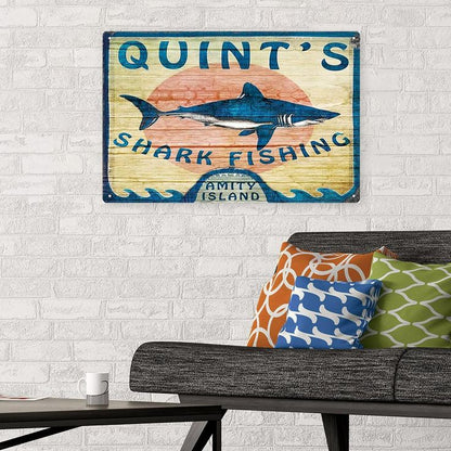 Quint Shaek Fishing 1975 Retro Style - Size 24''x36''