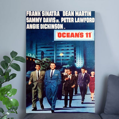 American Gift Services - Vintage Rat Pack Dean Martin Frank Sinatra Movie Poster Oceans Retro Style - Size 24''x36''